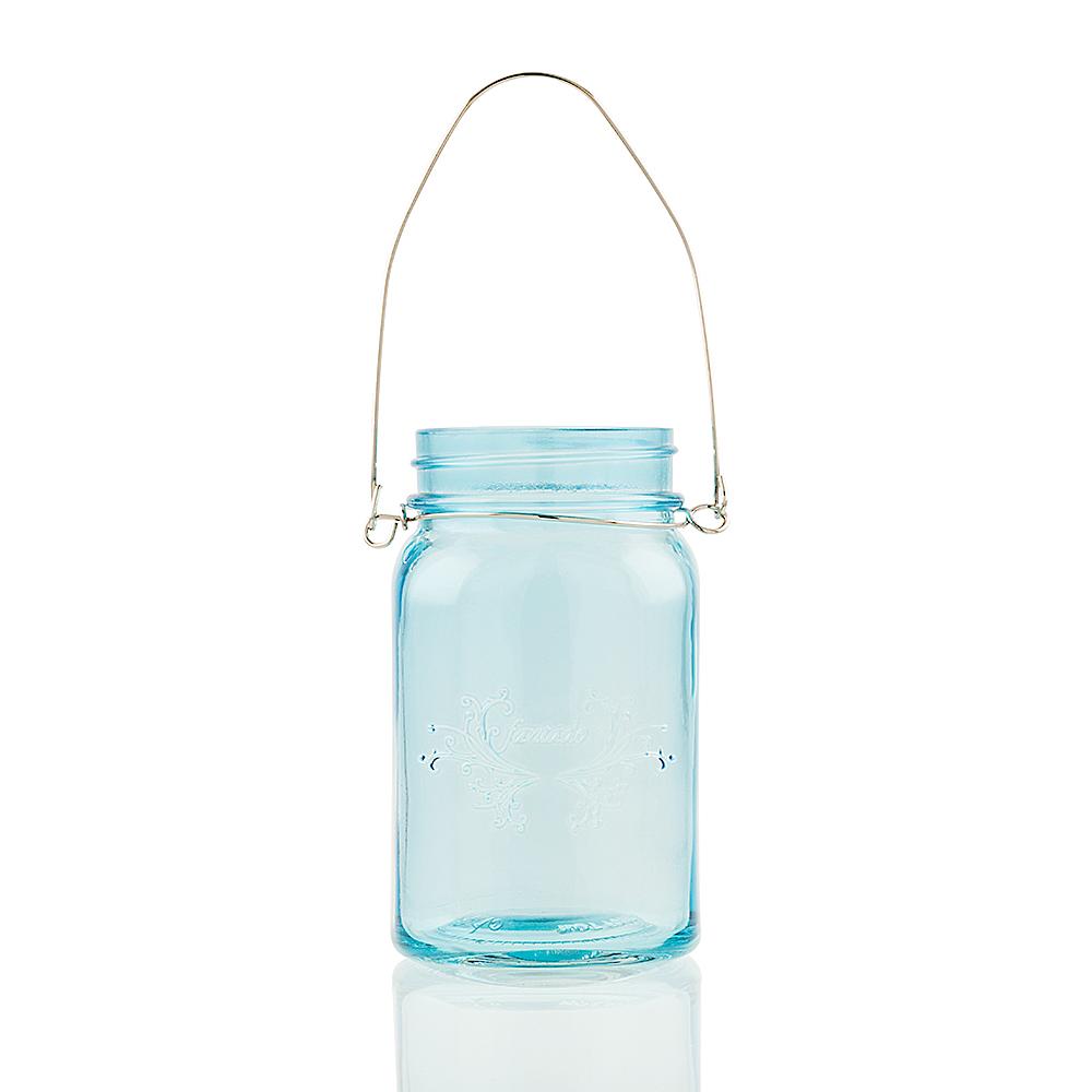 Fantado Regular Mouth Water Blue Mason Jar w/ Hanging Warm White LED Fairy Light Kit (Battery Powered) - AsianImportStore.com - B2B Wholesale Lighting and Decor