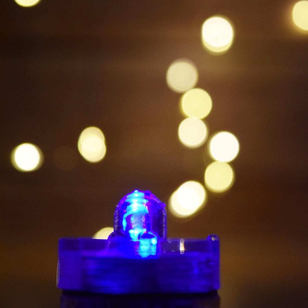  Blue LED Submersible Waterproof Flower Floral Tea Lights (Twist On/Off) (12 Pack) - AsianImportStore.com - B2B Wholesale Lighting and Decor