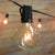 10 Socket Outdoor Patio String Light Set, G40 Clear Globe Bulbs, 40 FT Black Cord w/ E12 C7 Base - AsianImportStore.com - B2B Wholesale Lighting and Decor