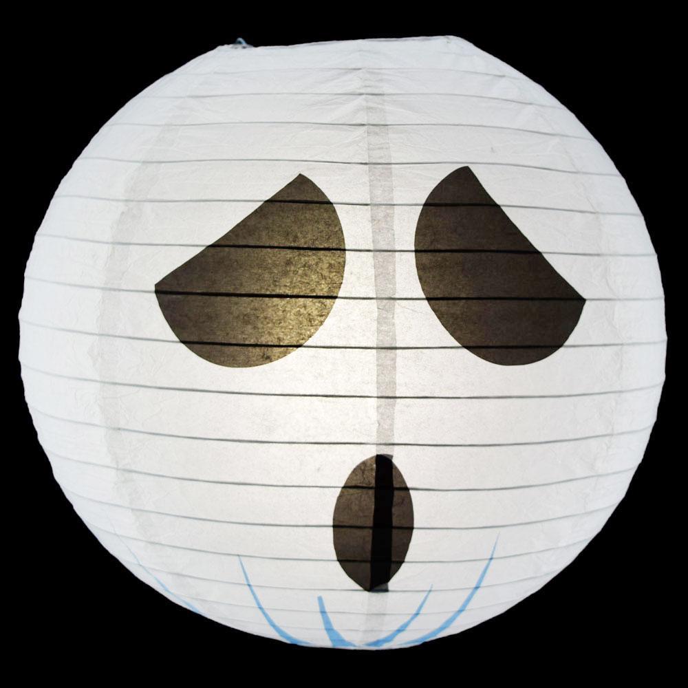 14" Spooky Shyguy Two-face Ghost Halloween Paper Lantern, Design by Esper - AsianImportStore.com - B2B Wholesale Lighting and Decor