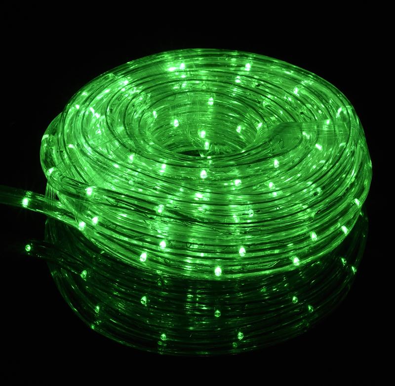 Green Outdoor LED Fairy String Rope Light, 33 FT, Clear Tube, AC Plug-In - AsianImportStore.com - B2B Wholesale Lighting and Decor