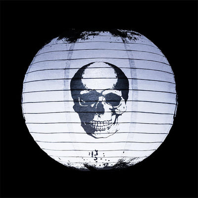 14" Halloween Skull Skeleton Face Paper Lantern, Hanging Decoration - AsianImportStore.com - B2B Wholesale Lighting and Decor