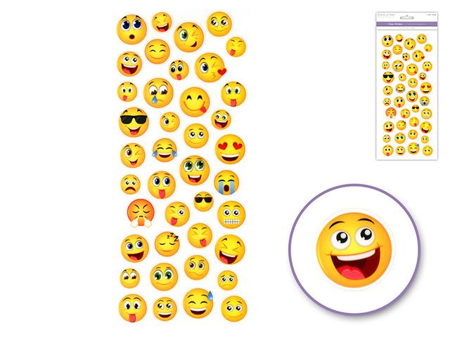  Small Happy Face Emoji Icon Stickers Round Messenger DIY (40pc Sheet) - AsianImportStore.com - B2B Wholesale Lighting and Decor