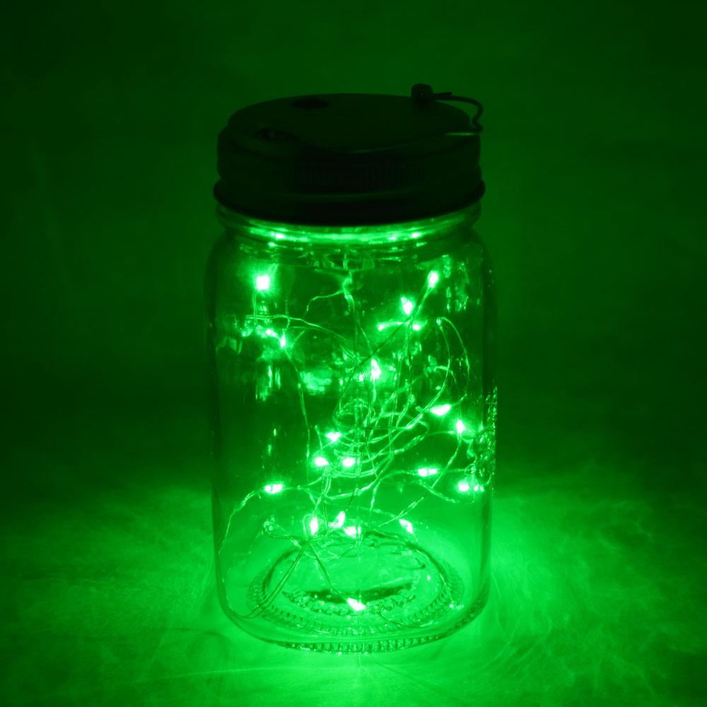  Fantado Regular Mouth Water Blue Mason Jar Light w/ Hanging Green Fairy LED Kit - AsianImportStore.com - B2B Wholesale Lighting and Decor