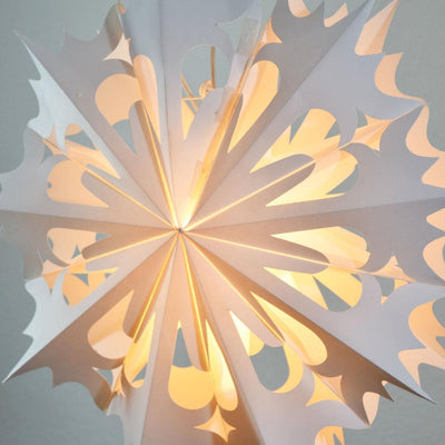 32" Large Winter Angel Snowflake Paper Star Lantern, Hanging Decoration - AsianImportStore.com - B2B Wholesale Lighting and Decor