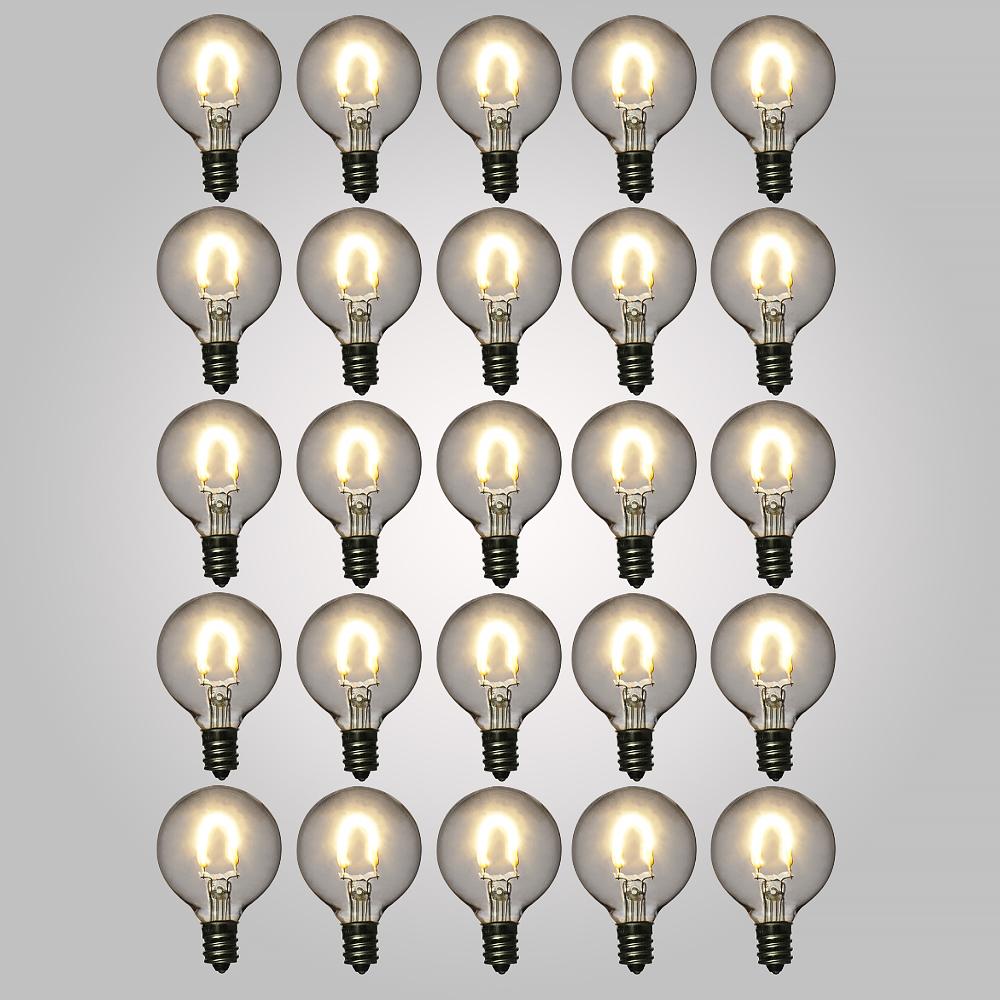  LED Filament Light Bulb, G40, Vintage Look, Energy Saving, E12 Base, 0.5 Watt (25 PACK) - AsianImportStore.com - B2B Wholesale Lighting and Decor