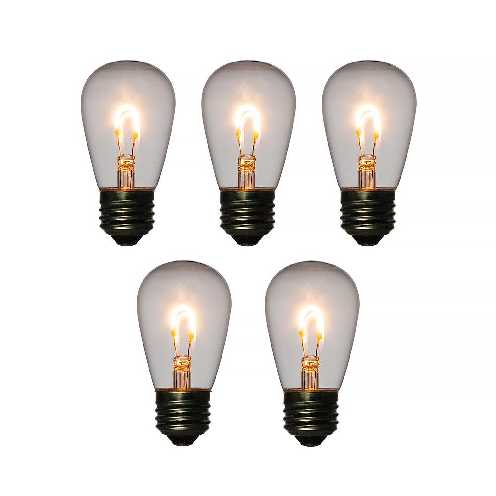 LED Filament Light Bulb, S14, Vintage Look, Energy Saving, E26 Base, 1 Watt (5 PACK) - AsianImportStore.com - B2B Wholesale Lighting and Decor