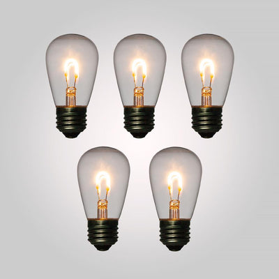 LED Filament Light Bulb, S14, Vintage Look, Energy Saving, E26 Base, 1 Watt (5 PACK) - AsianImportStore.com - B2B Wholesale Lighting and Decor