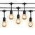 24 Suspended Socket Outdoor Commercial String Light Set, 54 FT Black Cord w/ 2-Watt Shatterproof LED Bulbs, Weatherproof SJTW