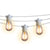 10 Socket Outdoor Commercial String Light Set, 21 FT White Cord w/ 2-Watt Shatterproof LED Bulbs, Weatherproof SJTW