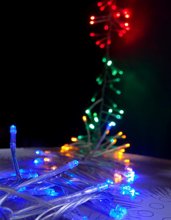  125 Indoor/Dry Outdoor Multicolor RGB LED Mini String Lights, 8.5FT Clear Cord - AsianImportStore.com - B2B Wholesale Lighting and Decor