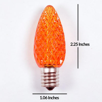 Replacement Multi-Color RGB 5 LED C9 Faceted Christmas Light Bulbs, E17 Base (25 PACK) - AsianImportStore.com - B2B Wholesale Lighting and Decor