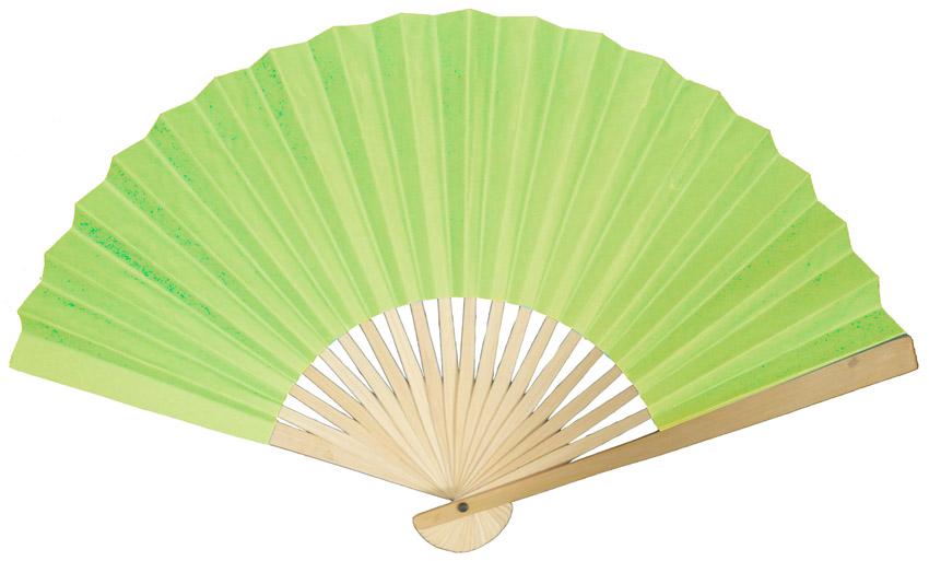 9" Light Lime Hand Fans w/ Beige Organza Bag (Combo 10 Pack) - AsianImportStore.com - B2B Wholesale Lighting and Decor