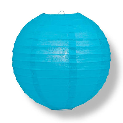 BULK PACK (6) 42" Turquoise Jumbo Round Paper Lantern, Even Ribbing, Chinese Hanging Wedding & Party Decoration - AsianImportStore.com - B2B Wholesale Lighting and Decor
