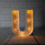 White Marquee Light Letter 'U' LED Metal Sign (8 Inch, Battery Operated w/ Timer) - AsianImportStore.com - B2B Wholesale Lighting and Decor