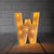 White Marquee Light Letter 'W' LED Metal Sign (8 Inch, Battery Operated w/ Timer) - AsianImportStore.com - B2B Wholesale Lighting and Decor