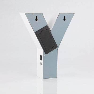 White Marquee Light Letter 'Y' LED Metal Sign (8 Inch, Battery Operated w/ Timer) - AsianImportStore.com - B2B Wholesale Lighting and Decor