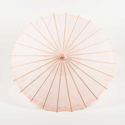 32" Rose Quartz Pink Parasol Umbrella, Premium Nylon with Elegant Handle