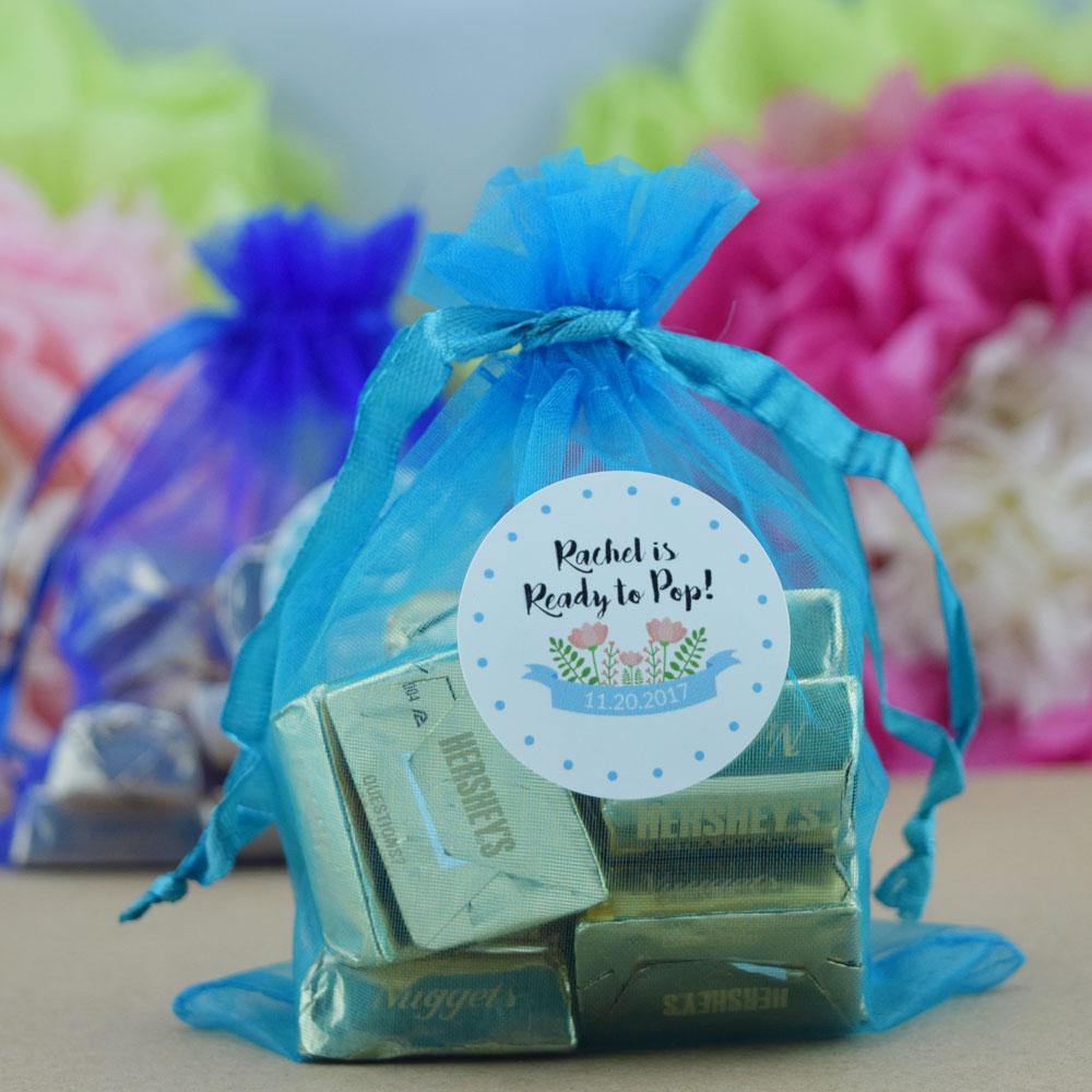  Turquoise Organza Gift Bag Pouch / Goodie Bag - 4.5 x 5.5in (12-PACK) - AsianImportStore.com - B2B Wholesale Lighting and Decor