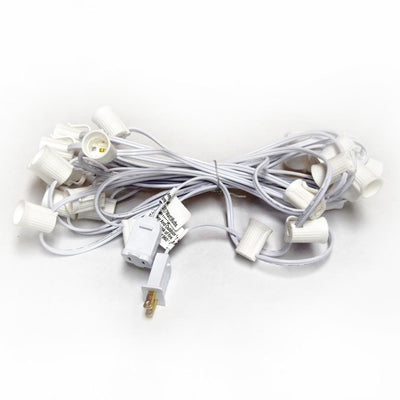 Patriotic 4th of July Outdoor Patio String Light, 50 Socket, C9 LED Bulbs, 51 FT White Cord - AsianImportStore.com - B2B Wholesale Lighting and Decor