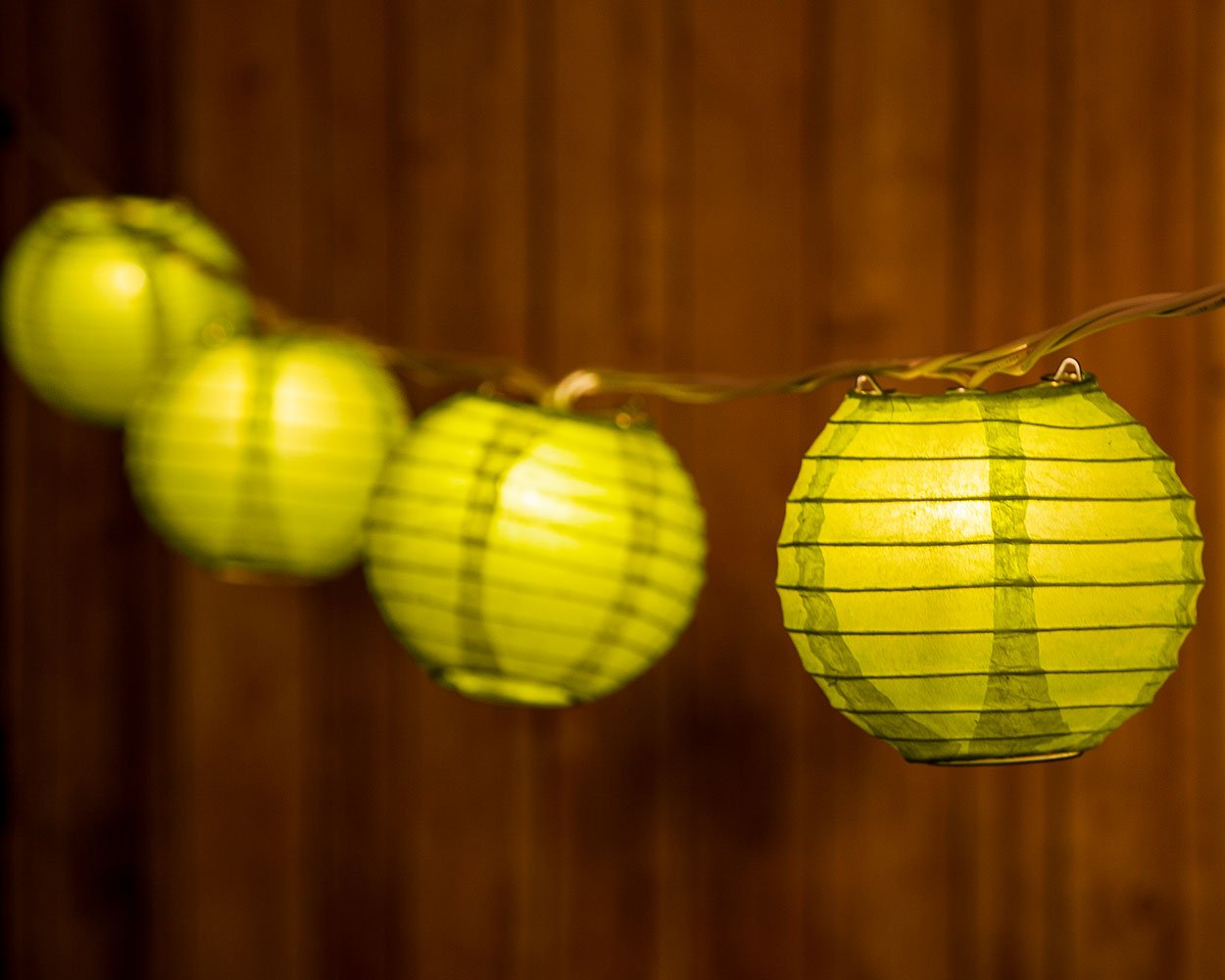  3.5" Chartruese Round Shaped Party String Lights - AsianImportStore.com - B2B Wholesale Lighting and Decor