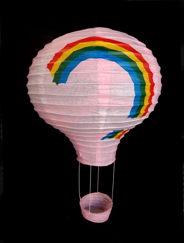 Pink Rainbow Hot Air Balloon Paper Lantern (100 PACK) - AsianImportStore.com - B2B Wholesale Lighting and Décor