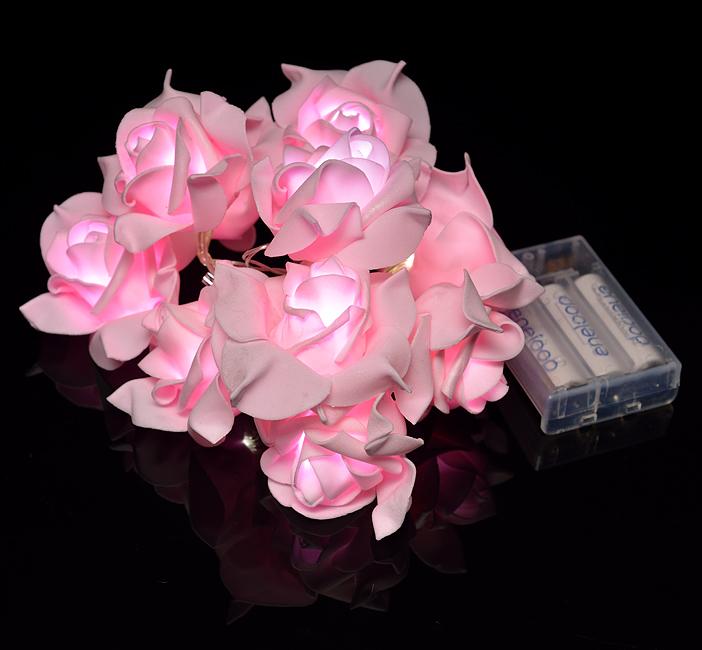  Pink Rose String Light (Battery Operated) - AsianImportStore.com - B2B Wholesale Lighting and Decor