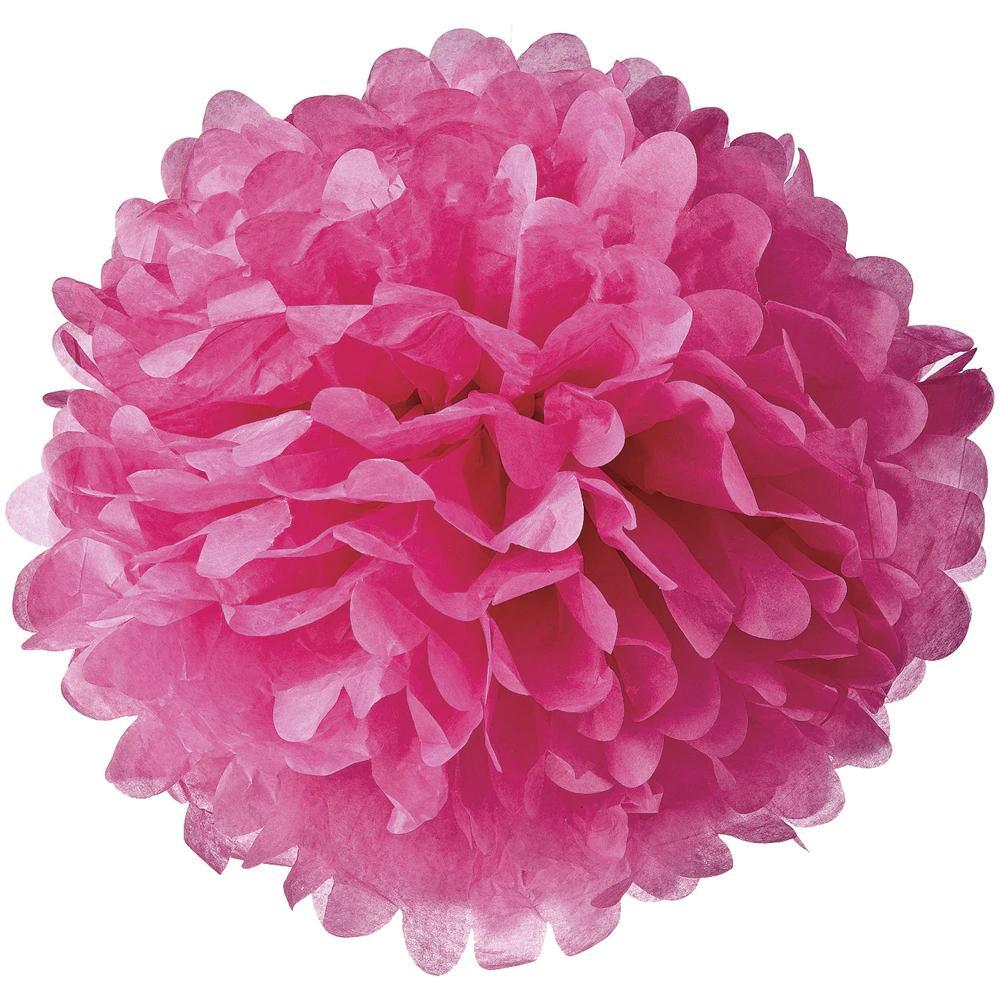 Tissue Paper Pom Pom (10-Inch, Fuchsia Pink, Single) - Hanging Paper Flower Ball Decor for Weddings, Bridal and Baby Showers, Nurseries, Parties (20 PACK) - AsianImportStore.com - B2B Wholesale Lighting and Décor