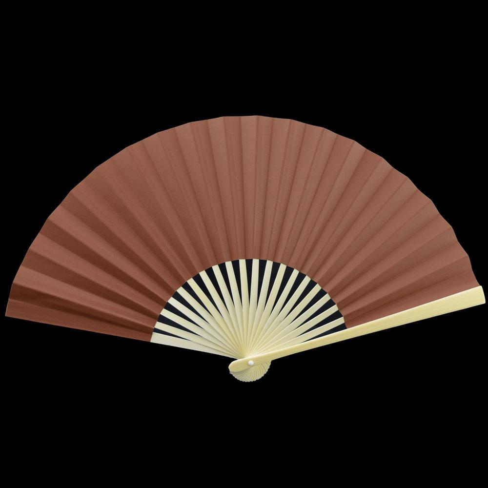 (Discontinued) (100 PACK) 9" Brown Paper Hand Fans for Weddings, Premium Paper Stock