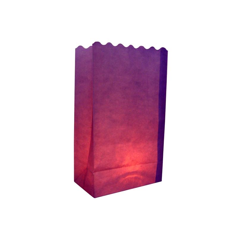 Purple Solid Color Paper Luminaries / Luminary Lantern Bags Path Lighting (10 PACK) - AsianImportStore.com - B2B Wholesale Lighting and Decor