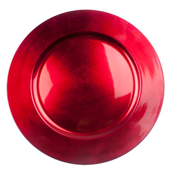  13 Inch Red Heavy Duty Wedding Charger Plate - AsianImportStore.com - B2B Wholesale Lighting and Decor