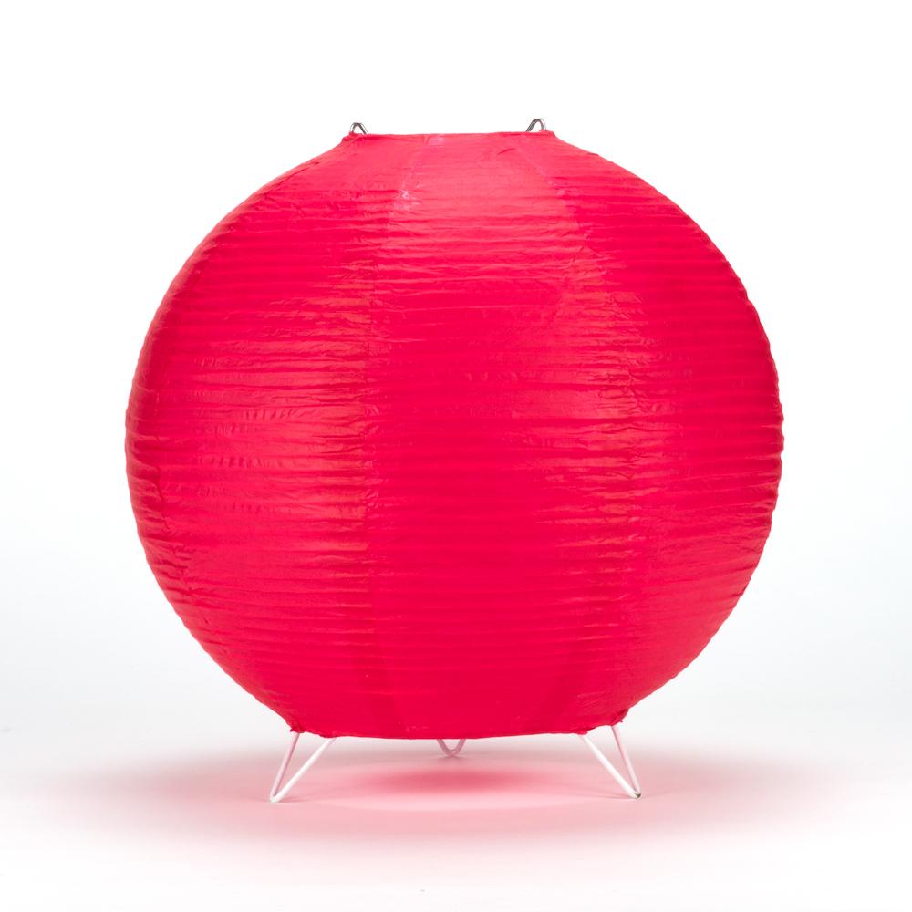 Red Round Centerpiece Candle Lantern w/ Fine Lines - AsianImportStore.com - B2B Wholesale Lighting and Decor