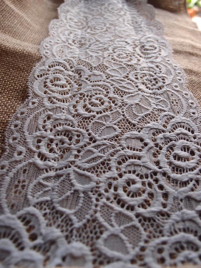  Vintage Burlap and Lace Style No.1 Table Runner (12 x 108) - AsianImportStore.com - B2B Wholesale Lighting and Decor