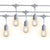 24 Suspended Socket Outdoor Commercial Shatterproof LED String Light Set, 54 FT White Cord w/ E26, Weatherproof SJTW