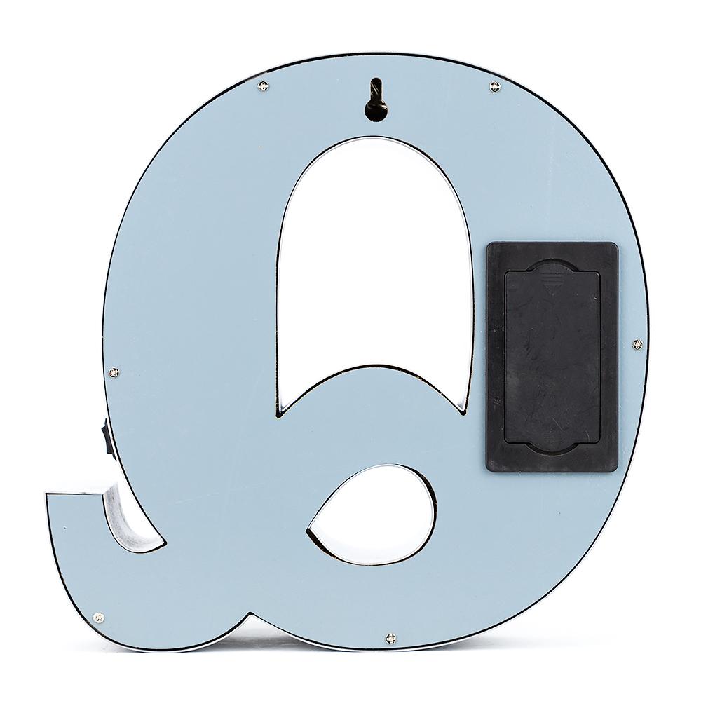 Silver Marquee Light Letter 'Q' LED Metal Sign (8 Inch, Battery Operated w/ Timer) - AsianImportStore.com - B2B Wholesale Lighting and Decor