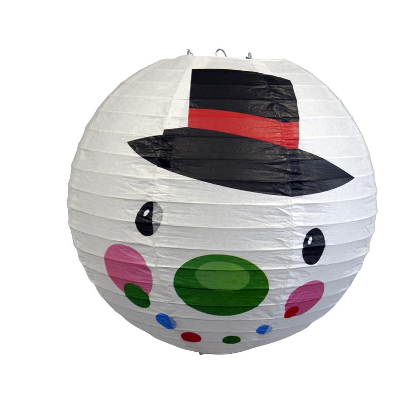 14" Frosty Snowman Christmas Holiday Paper Lantern - AsianImportStore.com - B2B Wholesale Lighting and Decor