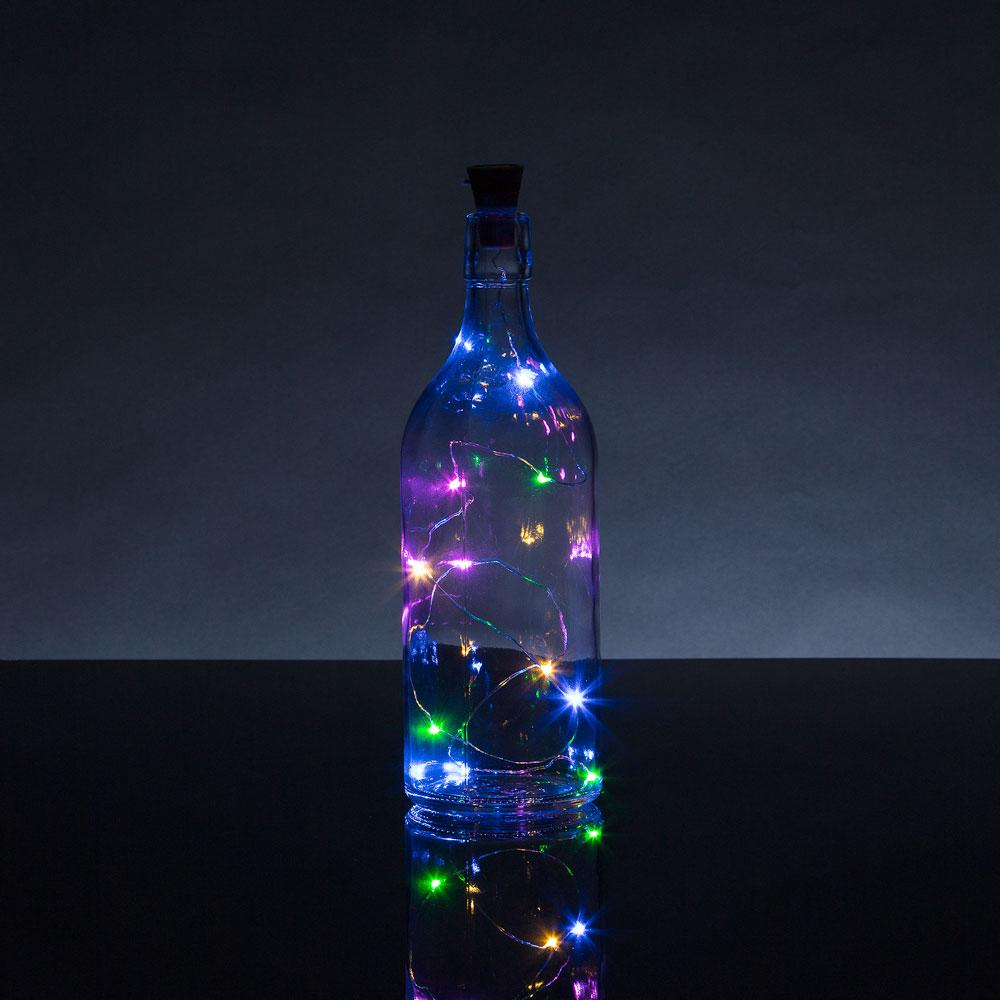 3 Ft 10 Super Bright RGB LED Solar Operated Wine Bottle lights With Cork DIY Fairy String Light For Home Wedding Party Decoration - AsianImportStore.com - B2B Wholesale Lighting and Decor