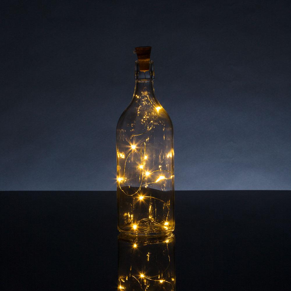 3 Ft 10 Super Bright Warm White LED Solar Operated Wine Bottle lights With Cork DIY Fairy String Light For Home Wedding Party Decoration - AsianImportStore.com - B2B Wholesale Lighting and Decor