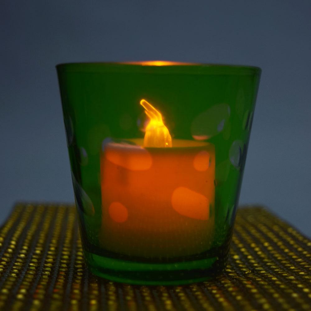  Spotted Votive Tea Light Candle Holders (Green, 4 PACK) - AsianImportStore.com - B2B Wholesale Lighting and Decor