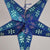 24" Dark Blue / Green Winds Glitter Paper Star Lantern, Hanging - AsianImportStore.com - B2B Wholesale Lighting and Decor