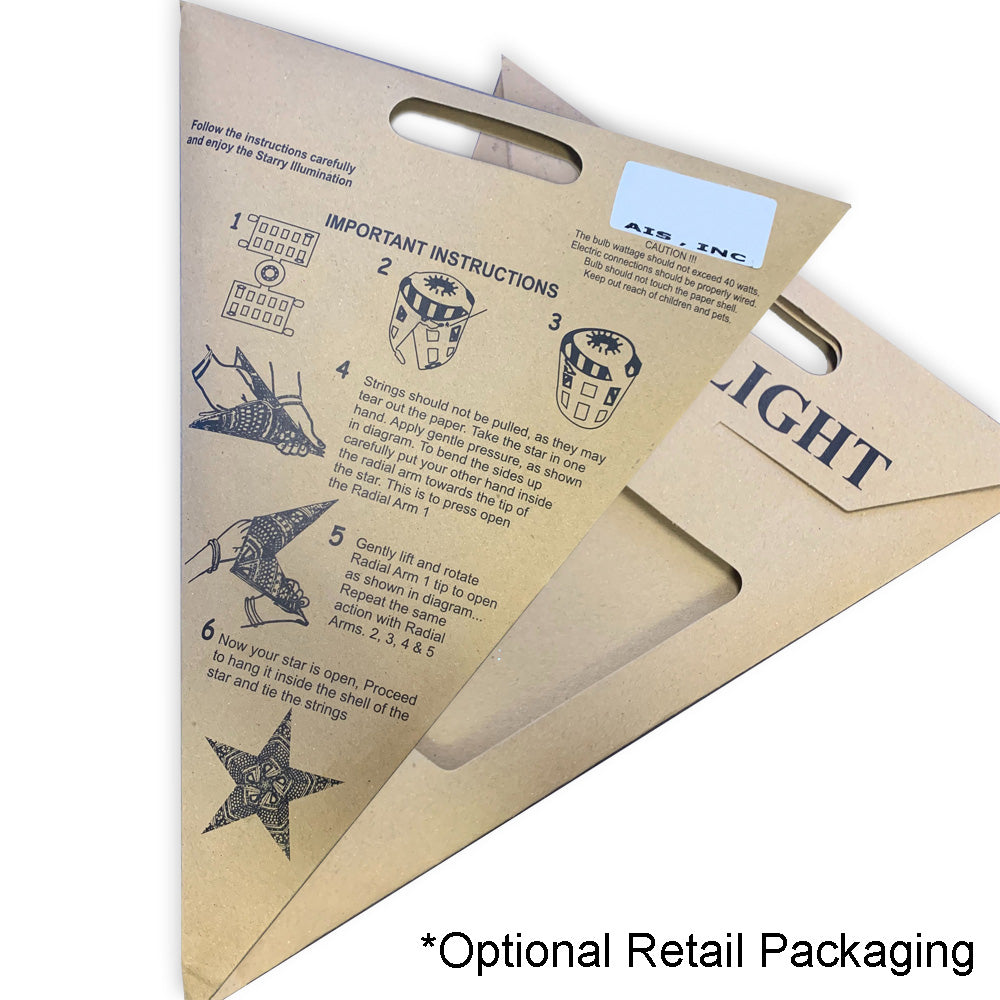 Brown Eco-Friendly Packaging Cover for 24" Star Lanterns