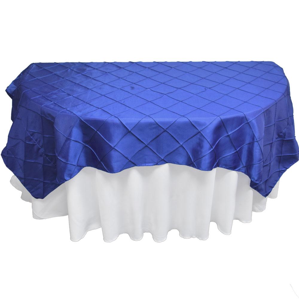  Royal Blue Square Pintuck Chameleon Table Cloth Overlay Cover - 72 x 72 Inch - AsianImportStore.com - B2B Wholesale Lighting and Decor