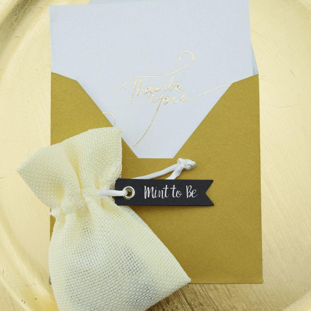  4" Luxury Gold Foil Thank You Note Cards w/ Envelopes (6 CARD SET) - AsianImportStore.com - B2B Wholesale Lighting and Decor