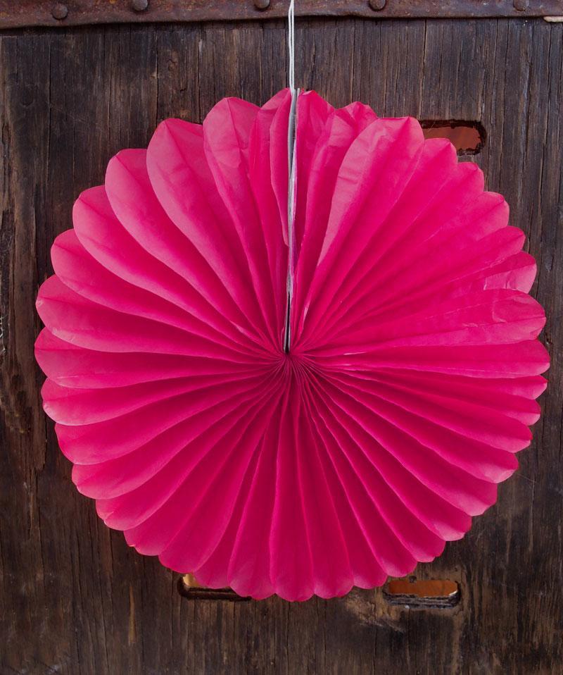 8" Fuchsia / Hot Pink Tissue Paper Flower Rosette Fan Decoration (102 PACK) - AsianImportStore.com - B2B Wholesale Lighting and Décor