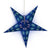 24" Dark Blue / Green Winds Glitter Paper Star Lantern, Hanging - AsianImportStore.com - B2B Wholesale Lighting and Decor