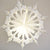 24" White Winter Clover Christmas Holiday Snowflake Paper Star Lantern, Hanging - AsianImportStore.com - B2B Wholesale Lighting and Decor