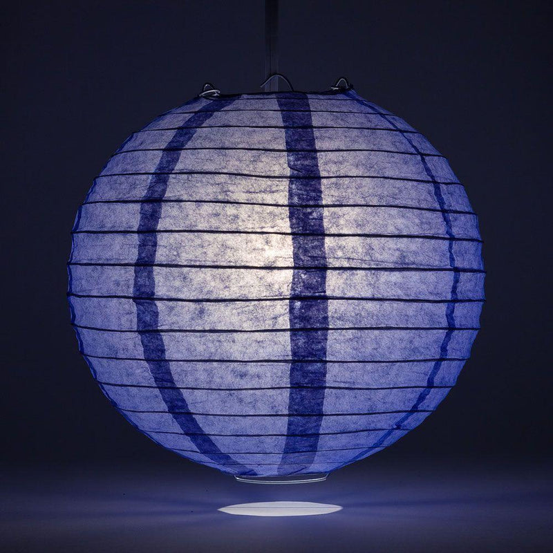 BLOWOUT 36" Very Periwinkle / Astra Blue Jumbo Round Paper Lantern, Even Ribbing, Chinese Hanging Wedding & Party Decoration