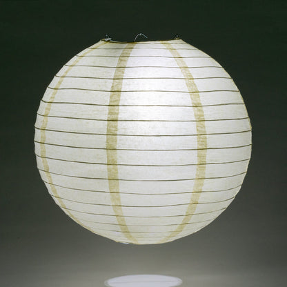 30" Ivory Jumbo Round Paper Lantern, Even Ribbing, Chinese Hanging Wedding & Party Decoration - PaperLanternStore.com - Paper Lanterns, Decor, Party Lights & More