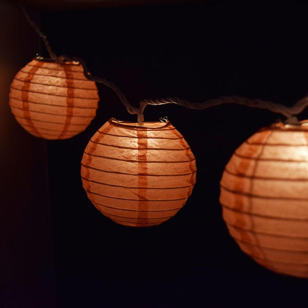 BULK PACK (5) 16" Roseate / Pink Coral Round Paper Lantern, Even Ribbing, Chinese Hanging Wedding & Party Decoration - PaperLanternStore.com - Paper Lanterns, Decor, Party Lights & More