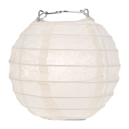 10 Socket Beige Round Paper Lantern Party String Lights (4" Lanterns, Expandable) - PaperLanternStore.com - Paper Lanterns, Decor, Party Lights & More